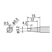 Goot PX-2RT-3.2D Chisel Soldering Tip 3.2mm