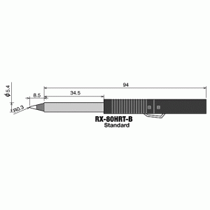 Goot RX-85HRT-B 0.6mm Conical Tip for RX-852AS