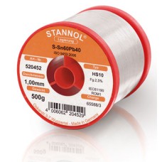 Stannol 60/40 HS10 Solder Wire 1.0mm 500gm