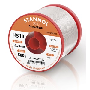 Stannol 60/40 HS10 Solder Wire 0.7mm 500gm