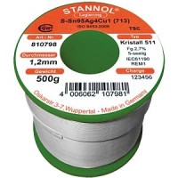 Stannol SAC305 Crystal 511 Lead Free Solder Wire 1.2mm 500gm Stannol SAC305 Crystal 511 Lead Free Solder Wire 1.2mm 500gm
