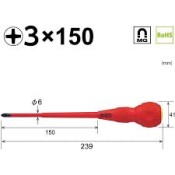 Vessel 1000V Insulated Screwdriver Phillips 3 x 150 Vessel 1000V Insulated Screwdriver Phillips 3 x 150