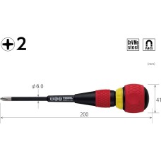 Vessel 2200 Ball Ratchet Screwdriver PH2 x 100 Vessel 2200 Ball Ratchet Screwdriver PH2 x 100