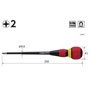 Vessel 2200 Ball Ratchet Screwdriver PH2 x 150