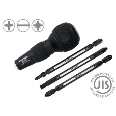 Vessel 220W-3 Ball Grip Screwdriver Set 3pc